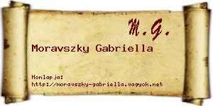 Moravszky Gabriella névjegykártya